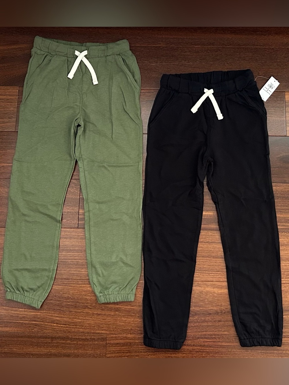 Old Navy Olive Green & Black Kids Jogger Pants Set
